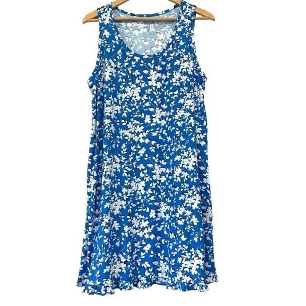Draper James Womens Blue Floral Flowy Midi Dress Size Large New With Tags
